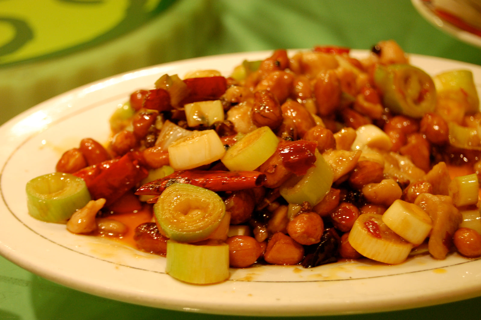 A bowl of kung pao chicken, a fragrant Sichuan dish