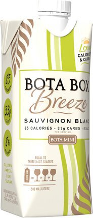 Bota Breeze Mini Sauvignon Blanc White Wine, 500mL (3 Glasses), 8.5% ABV - Wine from Tuxedo Wine & Spirits