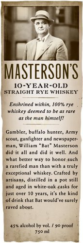Masterson's 10yr Straight Rye Whiskey - Spirits from Tuxedo Wine & Spirits
