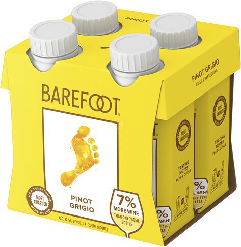 Barefoot Cellars Pinot Grigio White Wine Tetra 4pk - wine from Tuxedo Wine Spirits Atlanta