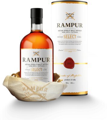 Rampur Single Malt Whisky Vintage Select Casks Limited Edition India 86pf - Spirits from Tuxedo Wine & Spirits