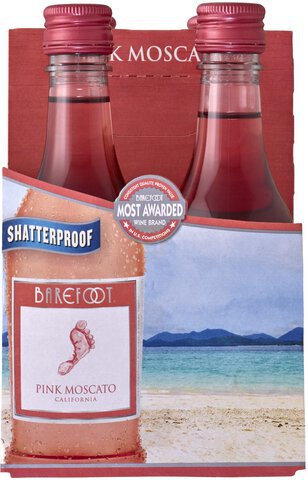 Barefoot Cellars Pink Moscato Wine 4 Single Serve - Wine from Tuxedo Wine & Spirits