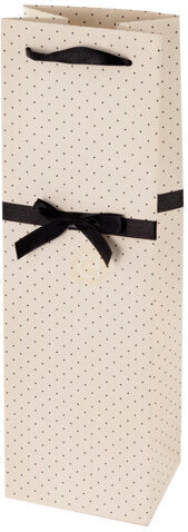 Elegant White and Black Wine Bag - Accessories from Tuxedo Wine & Spirits
