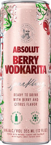 Absolut Berry Vodkarita RTD Cocktail Cans - Spirits from Tuxedo Wine & Spirits
