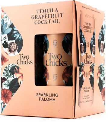 Two Chicks Tequila Grapefruit Paloma RTD Cocktail Cans - Spirits from Tuxedo Wine & Spirits
