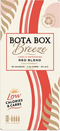 Bota Box Breeze Red Blend Wine, 3 L (Equals 4 x 750mL Glass Bottles), 8% ABV - Wine from Tuxedo Wine & Spirits