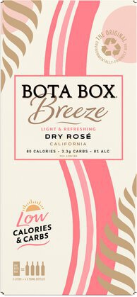 Bota Box Breeze Dry Rosé Wine, 3 L (Equals 4 x 750mL Glass Bottles), 8% ABV - Wine from Tuxedo Wine & Spirits