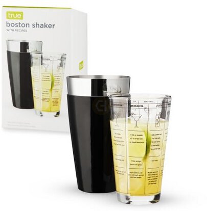 True Brands Boston Shaker With Recipes - Accessories from Tuxedo Wine & Spirits