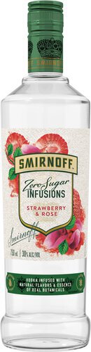 Smirnoff Zero Sugar Infusions Strawberry & Rose Vodka - Spirits from Tuxedo Wine & Spirits