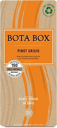 Bota Box Pinot Grigio White Wine, 3L (Equals 4 x 750mL Glass Bottles), 12% ABV - Wine from Tuxedo Wine & Spirits