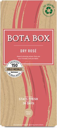 Bota Box Dry Rosé Wine, 3L (Equals 4 x 750mL Glass Bottles), 11.5% ABV - Wine from Tuxedo Wine & Spirits