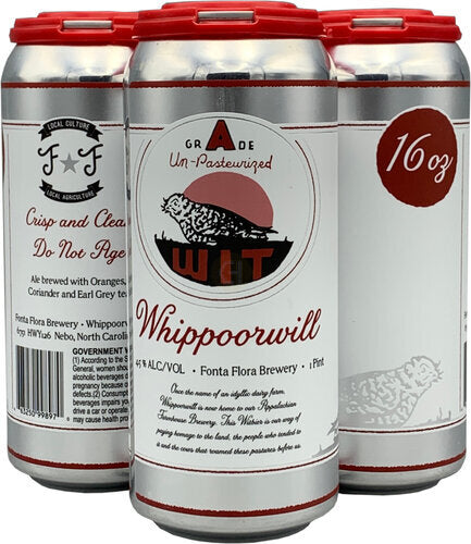 Fonta Flora Whippoowill 16oz Cans - Beer from Tuxedo Wine & Spirits