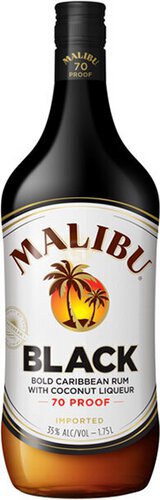 Malibu Black Caribbean Rum with Coconut Flavored Liqueur - Spirits from Tuxedo Wine & Spirits