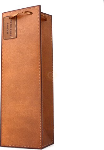 Faux Leather Single Wine Bag - Accessories from Tuxedo Wine & Spirits